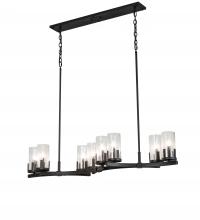 Meyda White 215599 - 52&#34; Long Cero 8 Light Oblong Chandelier