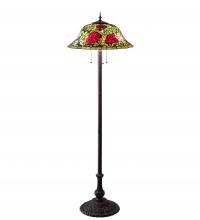 Meyda White 216879 - 62" High Tiffany Rosebush Floor Lamp