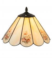 Meyda White 218814 - 13&#34; Wide Pansies Shade