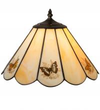 Meyda White 218817 - 13&#34; Wide Butterfly Shade