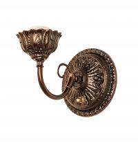Meyda White 222635 - 6&#34; Wide Victorian Mahogany Bronze Wall Sconce Hardware
