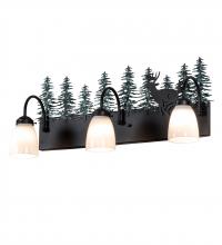 Meyda White 226178 - 27&#34; Wide Deer 3 Light Vanity Light