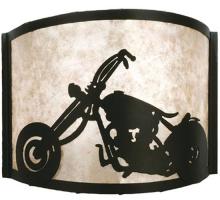 Meyda White 23826 - 12&#34;W Motorcycle Wall Sconce