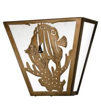 Meyda White 23909 - 13&#34;W Tropical Fish Wall Sconce