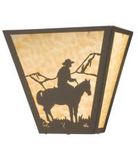 Meyda White 23955 - 13&#34; Wide Cowboy Wall Sconce