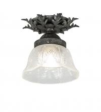 Meyda White 239955 - 8.5&#34; Wide Fancy Floral W/Summer Wheat Flushmount