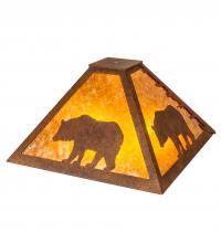 Meyda White 244685 - 24&#34; Square Lone Bear Shade