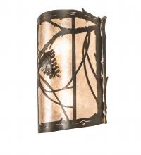 Meyda White 246792 - 10&#34; Wide Whispering Pines Wall Sconce