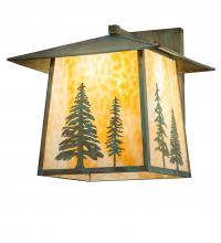 Meyda White 247827 - 18&#34; Wide Stillwater Tall Pines Wall Sconce
