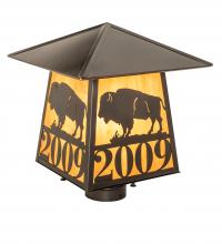 Meyda White 250013 - 12&#34; Square Personalized Buffalo Post Mount