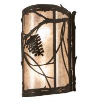 Meyda White 250481 - 10&#34; Wide Whispering Pines Left Wall Sconce