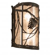 Meyda White 250525 - 10&#34; Wide Whispering Pines Right Wall Sconce