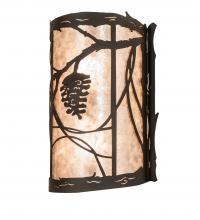 Meyda White 250756 - 10&#34; Wide Whispering Pines Center Wall Sconce
