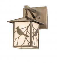 Meyda White 251075 - 9&#34; Wide Seneca Song Bird Straight Arm Wall Sconce