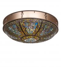 Meyda White 251123 - 40&#34; Wide Fleur-de-lis Flushmount