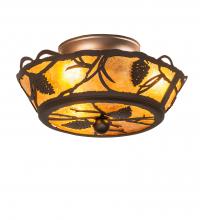 Meyda White 251163 - 10&#34; Wide Whispering Pines Flushmount