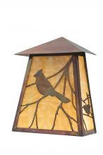 Meyda White 254443 - 9&#34; Wide Stillwater Song Bird Wall Sconce