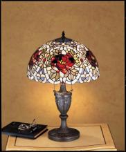 Meyda White 26674 - 24&#34; High Renaissance Rose Table Lamp