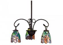 Meyda White 27416 - 21&#34; Wide Iris 3 Light Chandelier