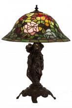Meyda White 27820 - 21.5&#34;H Rosebush Table Lamp