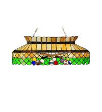 Meyda White 28500 - 32&#34;L Green Billiard Oblong Pendant