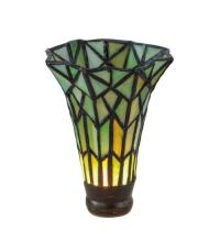 Meyda White 29042 - 4&#34; Wide X 6&#34; High Tiffany Pond Lily Green Shade