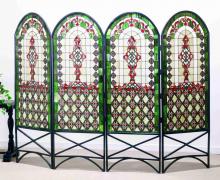 Meyda White 48808 - 80&#34; Wide X 58&#34; High Quatrefoil Classical Room Divider