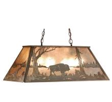 Meyda White 50019 - 48&#34; Long Buffalo at Lake Oblong Pendant