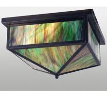 Meyda White 50034 - 18&#34; Square Craftsman Flushmount