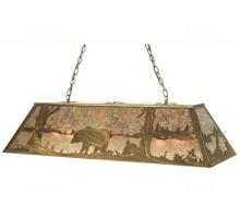 Meyda White 51511 - 48&#34; Long Bear at Lake Oblong Pendant