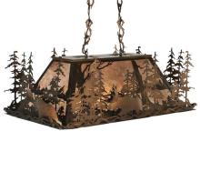 Meyda White 65108 - 35&#34; Long Moose Through the Trees Oblong Pendant
