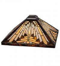 Meyda White 65908 - 17&#34; Square Nuevo II Shade