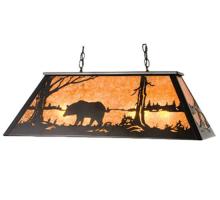 Meyda White 66210 - 48&#34; Long Bear at Lake Oblong Pendant