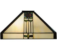 Meyda White 67767 - 14&#34;Sq Pasadena Rose Shade