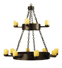 Meyda White 67969 - 37&#34;W Kingston 12 LT Two Tier Chandelier