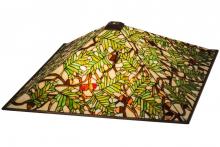 Meyda White 69966 - 26&#34;Sq Acorn & Oak Leaf Shade