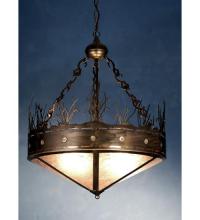 Meyda White 70697 - 24&#34;W Craftsman Target Inverted Pendant