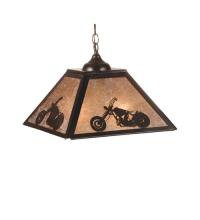Meyda White 76312 - 16&#34; Square Motorcycle Pendant
