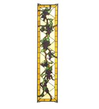 Meyda White 79792 - 8&#34;W X 36&#34;H Jeweled Grape Stained Glass Window