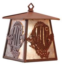 Meyda White 82654 - 7.5&#34;W Tropical Fish Hanging Wall Sconce