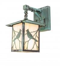 Meyda White 94093 - 7&#34; Wide Seneca Song Bird Straight Arm Wall Sconce
